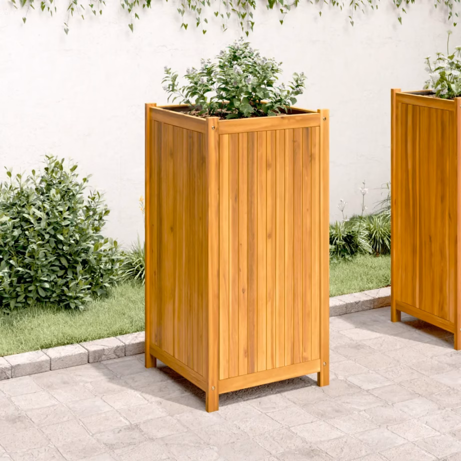 Voodriga akaatsiapuidust taimekast lausriidest kotiga, 50 x 50 x 100 cm – 3