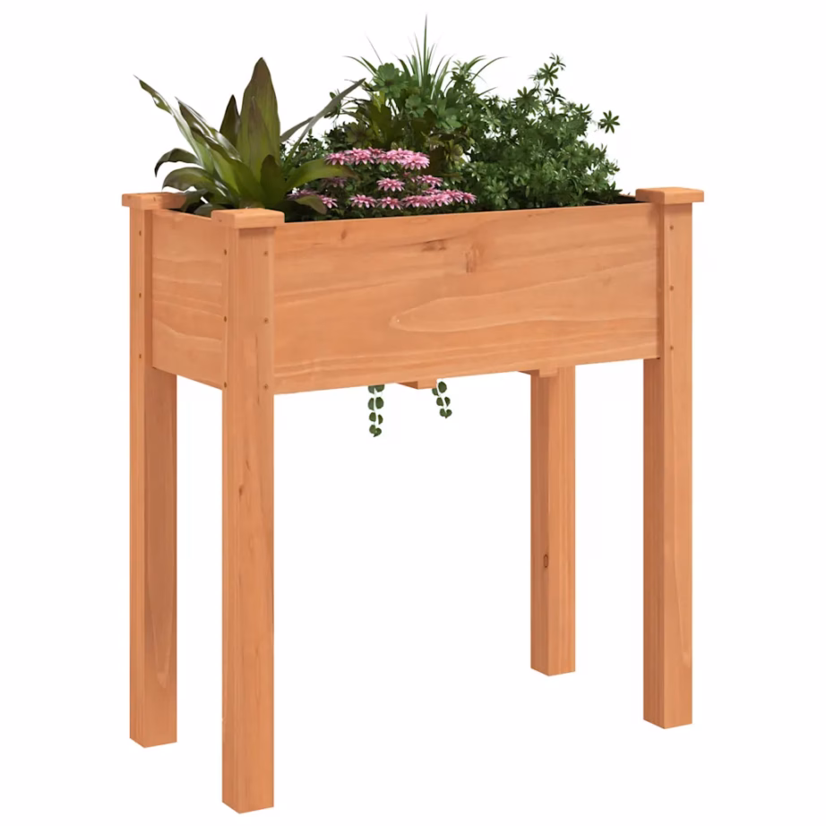 Voodriga kõrgendatud taimelava, pruun nulupuit, 71 x 37 x 76 cm – 3