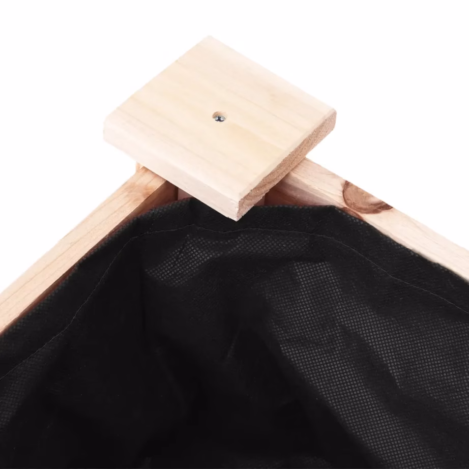 Kõrgendatud voodriga taimelava nulupuidust, 118 x 59 x 76 cm – 6