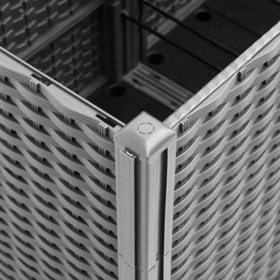 Võrega moodultaimkast 6 osaga, helehall PP, 160 x 120 x 140 cm – 8