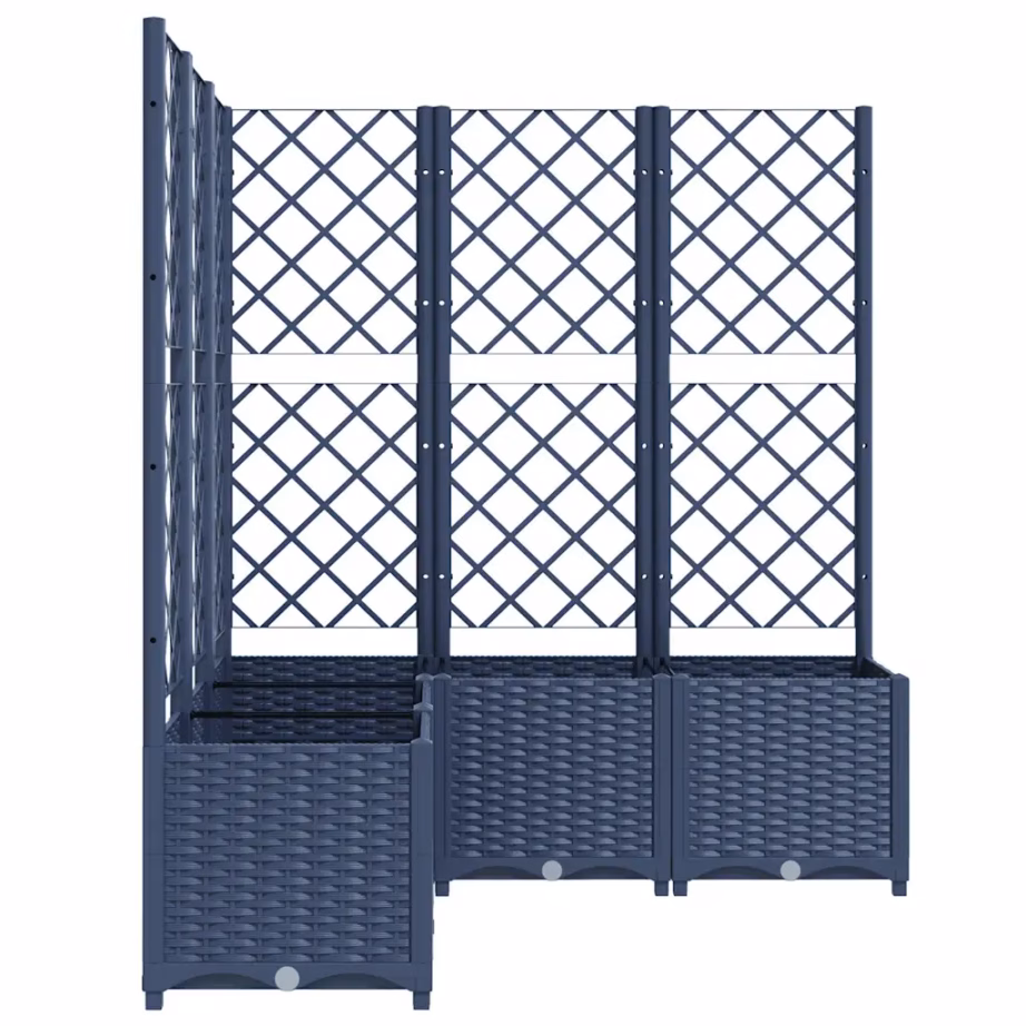 Võrega taimekast ronitaimedele, sinakashall PP, 120 x 120 x 136 cm – 5
