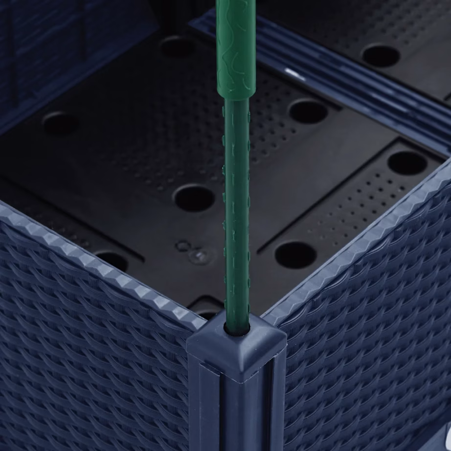 Võrega kõrge taimekast ronitaimedele, sinakashall PP, 120 x 40 x 142,5 cm – 6