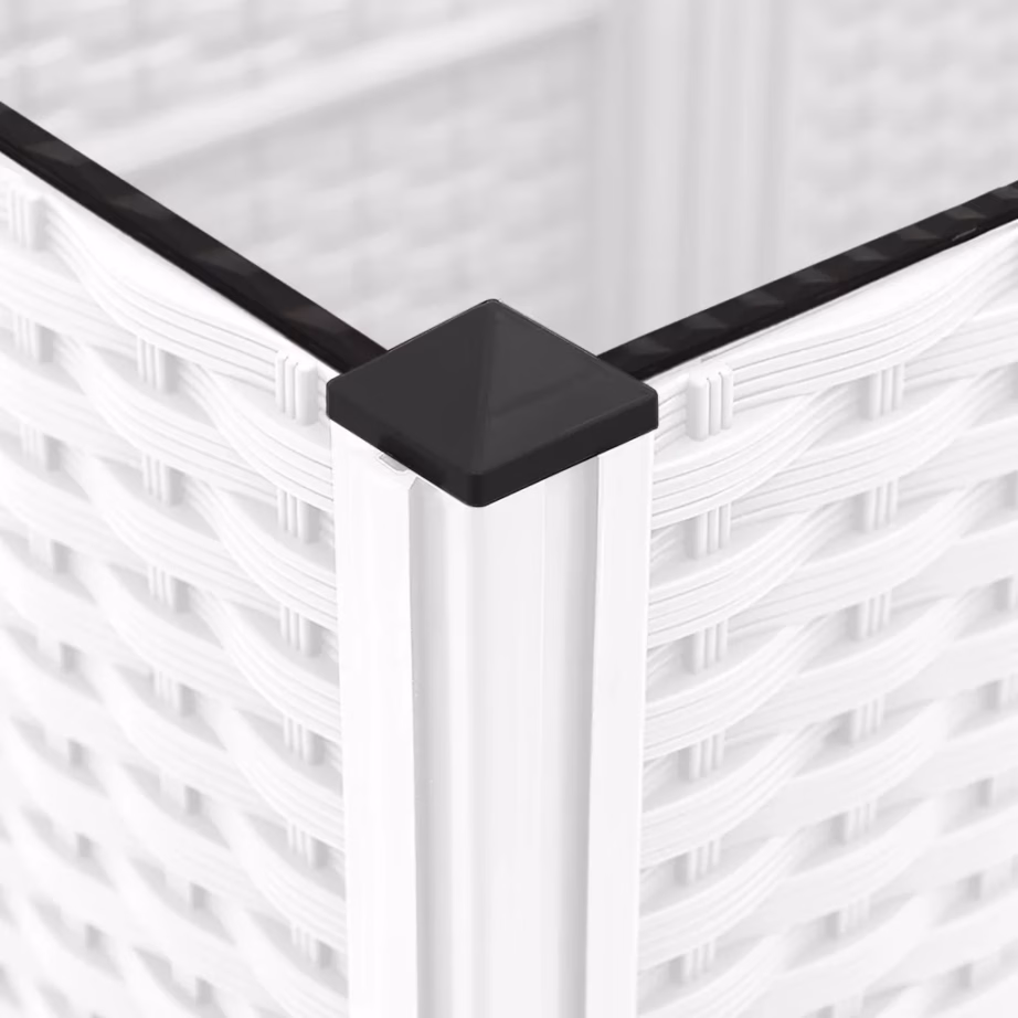 Valge polüpropüleenist võrega taimekast, 120 x 40 x 136 cm – 7