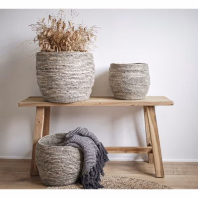 House Nordic Barcelona tiigipuust aiapink, taaskasutatud puit, 90x25x45 cm