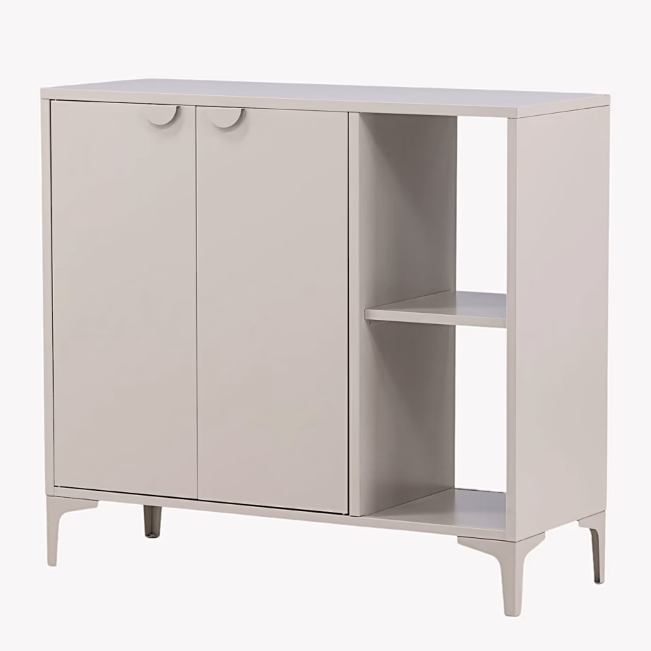 Beež metallist kummut Piring kahe ukse ja riiulitega, 25623-250 – 2