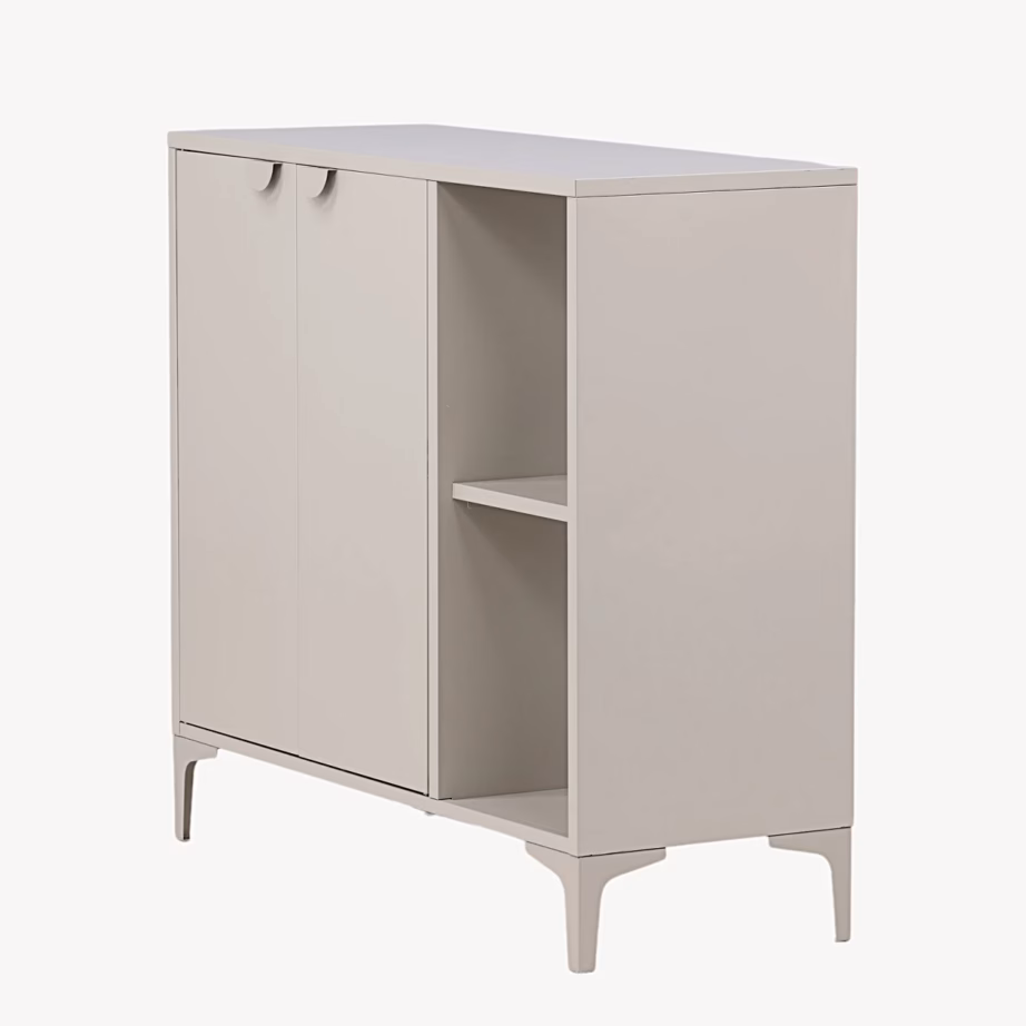 Beež metallist kummut Piring kahe ukse ja riiulitega, 25623-250 – 3