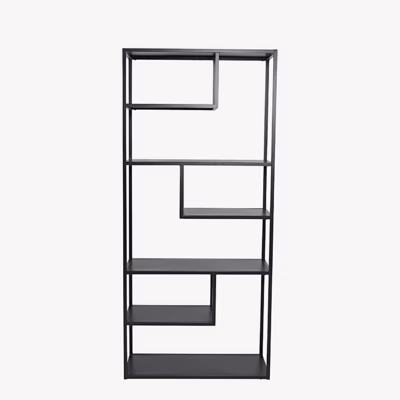 Must metallriiul Staal raamaturiiulina (85x35x190 cm) - 28076-208