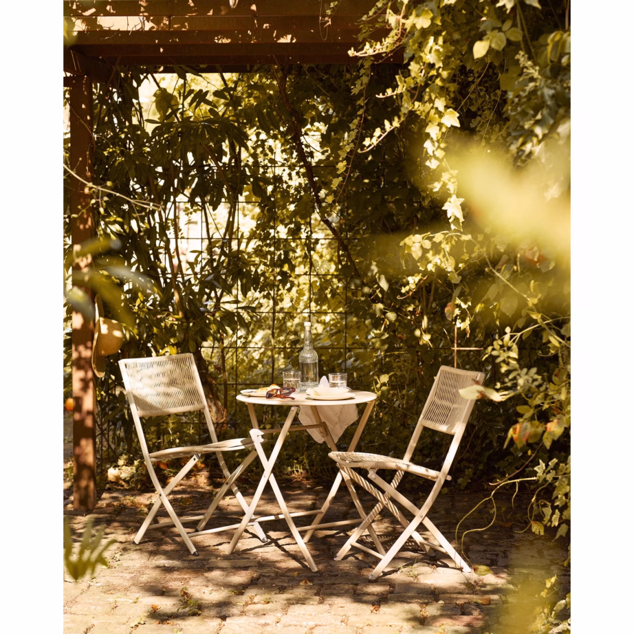 3-osaline bistrookomplekt 2 tooli ja lauaga, taupe, laud ø60 cm Arcas – 6