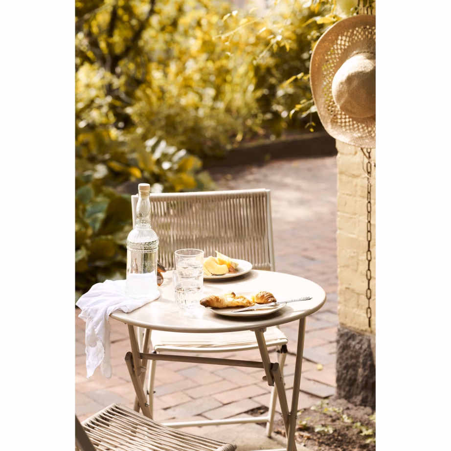 3-osaline bistrookomplekt 2 tooli ja lauaga, taupe, laud ø60 cm Arcas – 7