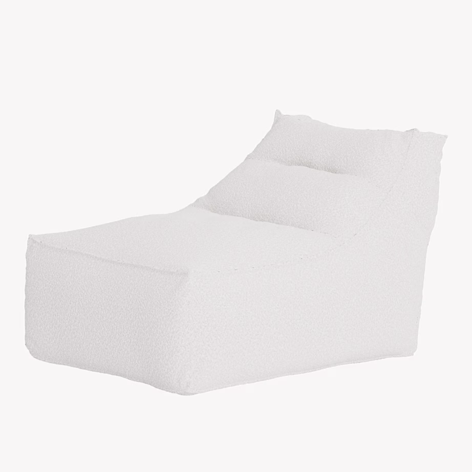 Valge buklee-kangaga lamamistool Redang õue ja tuppa, 6171-111 – 3