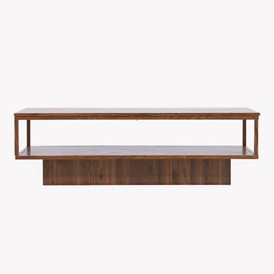 Maglehem diivanilaud, pähklitooni MDF ja teras, 130x60 cm - 62046-123