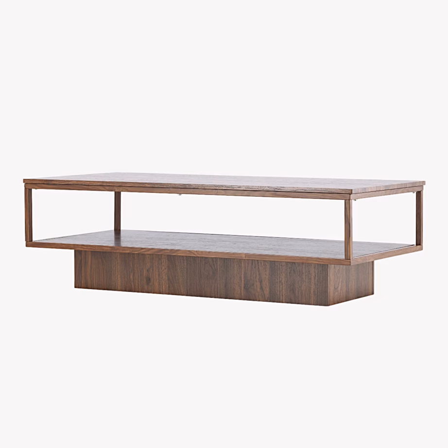 Maglehem diivanilaud, pähklitooni MDF ja teras, 130×60 cm, 62046-123 – 2