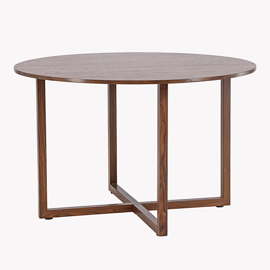 Ümmargune söögilaud Durango, pähklitooni MDF, ø120 cm, 62336-877 – 2