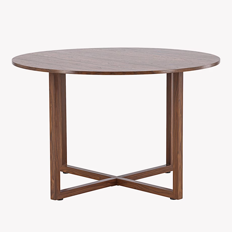 Ümmargune söögilaud Durango, pähklitooni MDF, ø120 cm, 62336-877 – 4