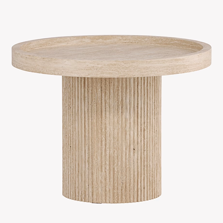 Beež abilaud Krille, travertiinimustriga, ø60 cm, 62344-300 – 3