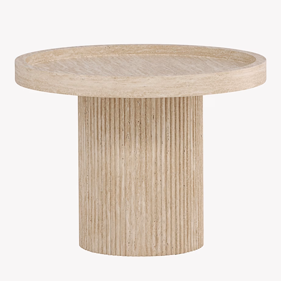 Beež abilaud Krille, travertiinimustriga, ø60 cm, 62344-300 – 7