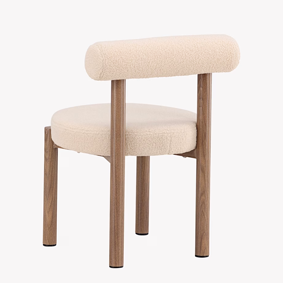 Tillo söögitool valge buklee ja puidumustriga terasjalad, 63360-222 – 6