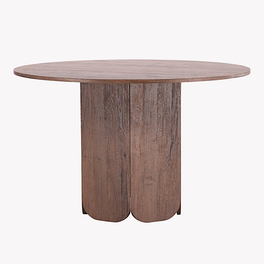 Ümmargune söögilaud Tekla, mokkatooniline MDF, ø120 cm, 63362-444 – 3