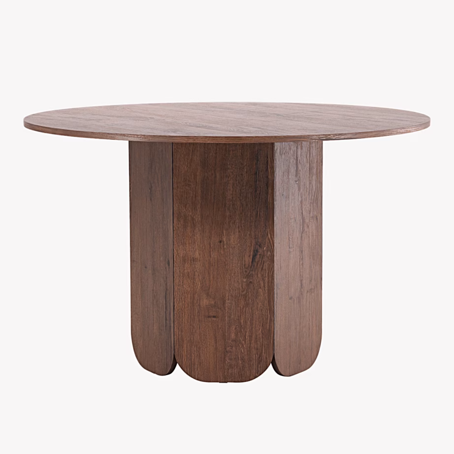 Ümmargune söögilaud Tekla, mokkatooniline MDF, ø120 cm, 63362-444 – 4