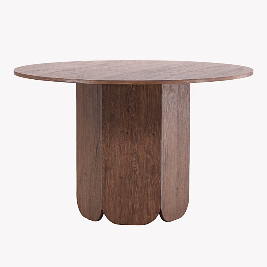 Ümmargune söögilaud Tekla, mokkatooniline MDF, ø120 cm, 63362-444 – 6