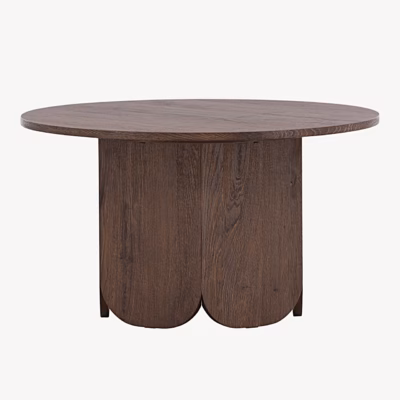 Ümmargune diivanilaud Tekla (mokkapruun, MDF, ø80 cm) - 63363-444