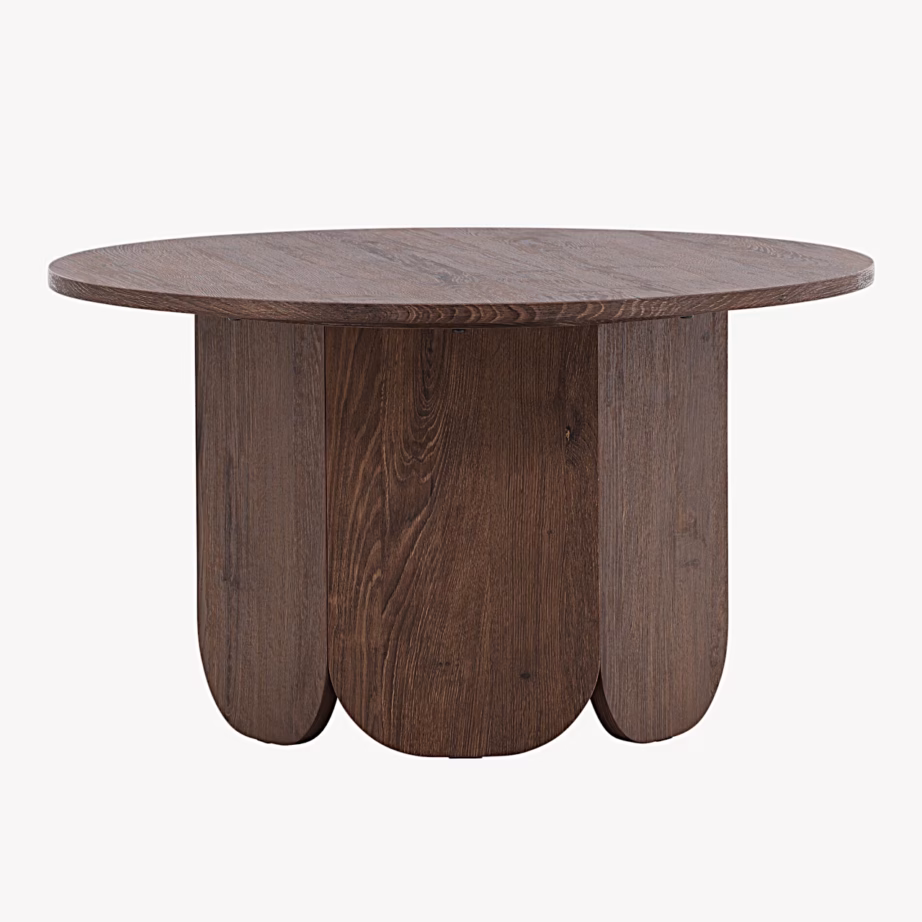 Ümmargune diivanilaud Tekla (mokkapruun, MDF, ø80 cm), 63363-444 – 2