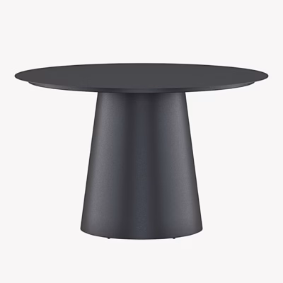 Ümmargune söögilaud Lanzo, must alumiinium, Ø120 cm - 9907-100