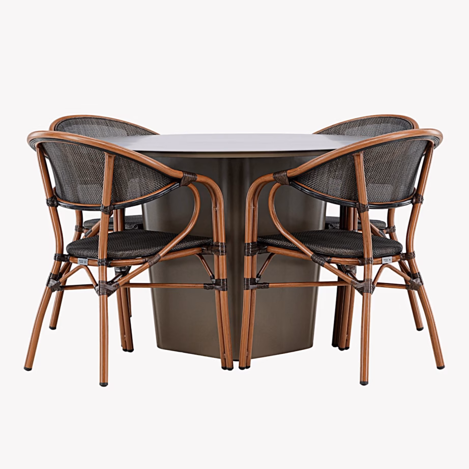 Santa Fe ja Vila alumiiniumist aiasöögikomplekt, ümmargune laud Ø120, GR24341 – 4