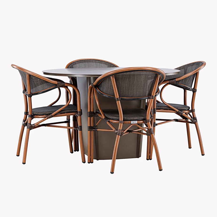 Santa Fe ja Vila alumiiniumist aiasöögikomplekt, ümmargune laud Ø120, GR24341 – 5