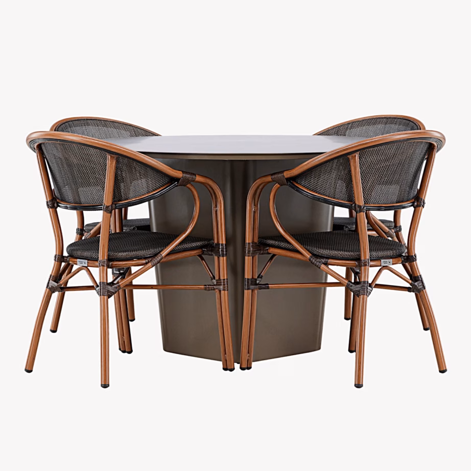 Santa Fe ja Vila alumiiniumist aiasöögikomplekt, ümmargune laud Ø120, GR24341 – 7