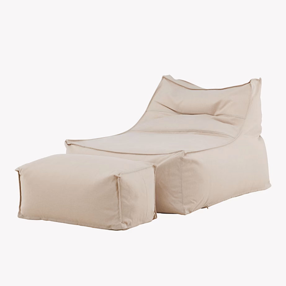 Redang pehme õuelamamistool jalapingiga, beež olefiinkangas, GR24677 – 2