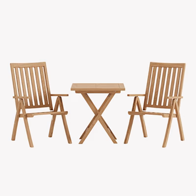 Tiigipuust ruudukujuline aialaud Kenya kahe tooliga - GR24947