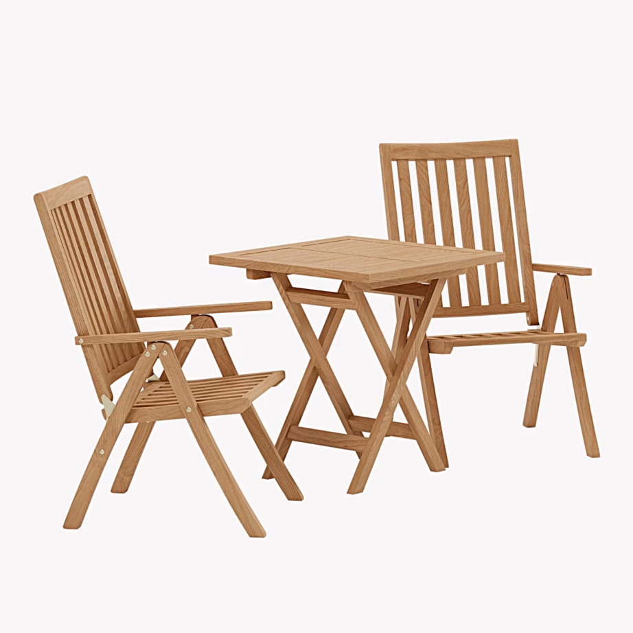 Tiigipuust ruudukujuline aialaud Kenya kahe tooliga, GR24947 – 2