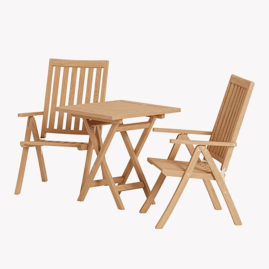 Tiigipuust ruudukujuline aialaud Kenya kahe tooliga, GR24947 – 3