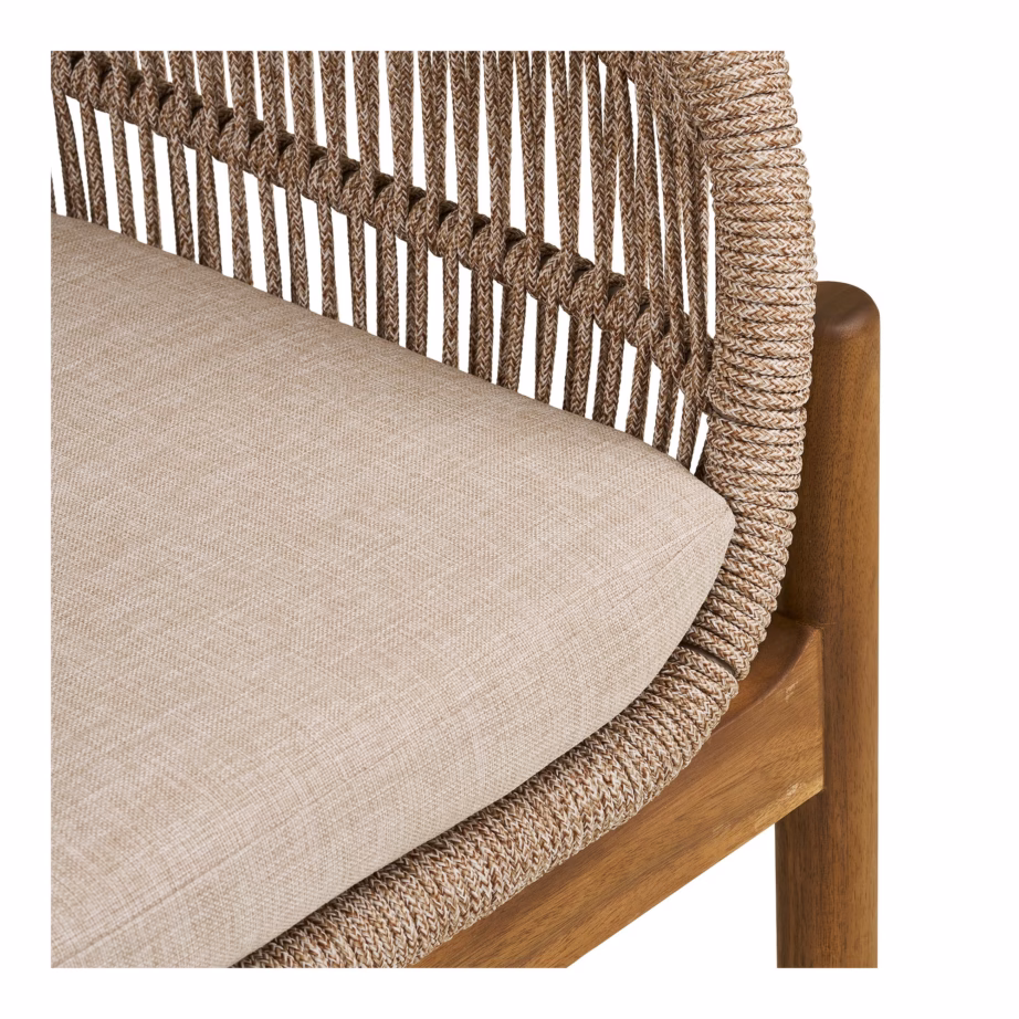 Akaatsiapuust söögitool Terracina beeži istmepadja ja terasraamiga – 11