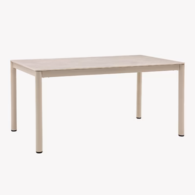 Alumiinium- ja keraamilise pinnaga aialaud Alcudia 90×160 cm, liivakarva