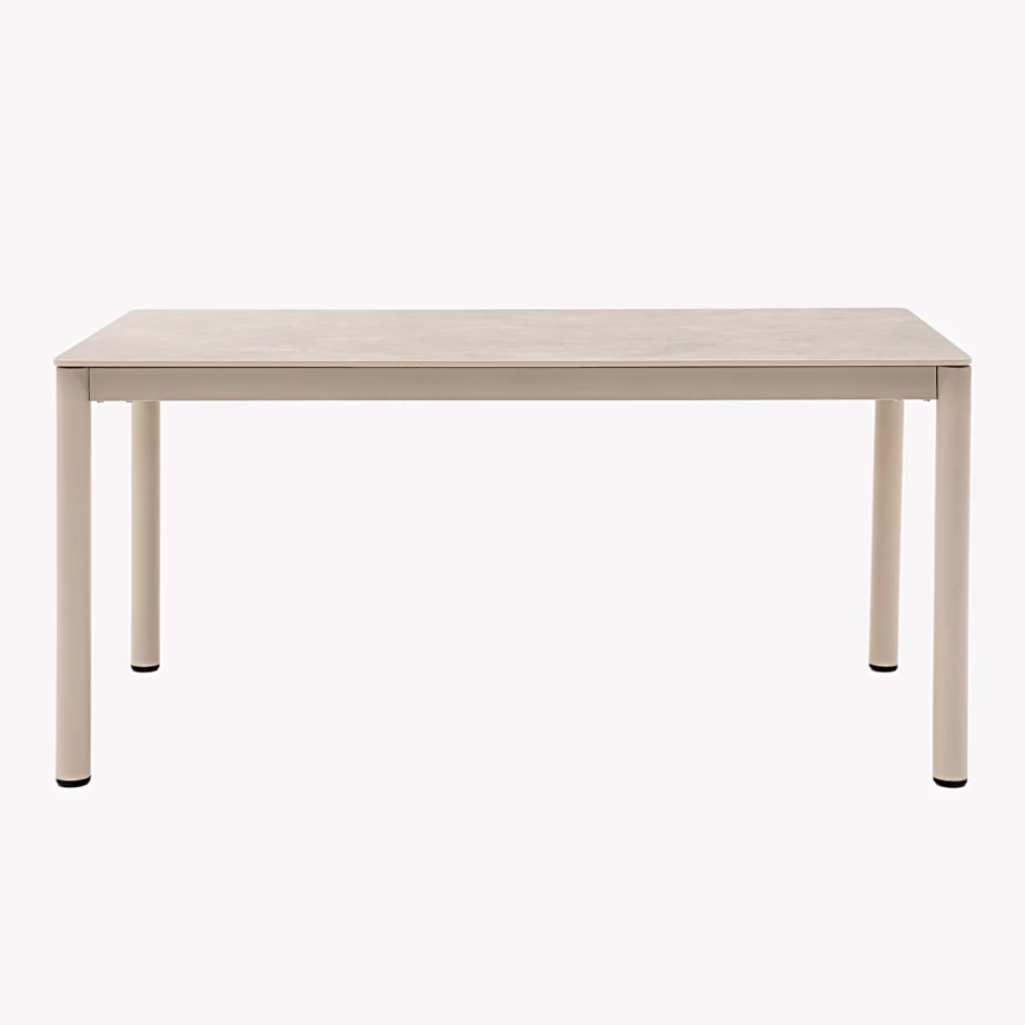 Alumiinium- ja keraamilise pinnaga aialaud Alcudia 90×160 cm, liivakarva – 2