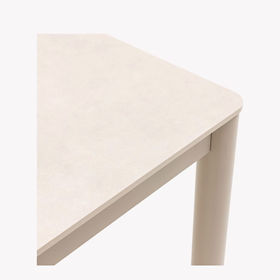 Alumiinium- ja keraamilise pinnaga aialaud Alcudia 90×160 cm, liivakarva – 3