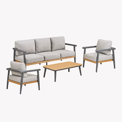 Alumiiniumist antratsiithall aiadiivanikomplekt patjadega Comillas