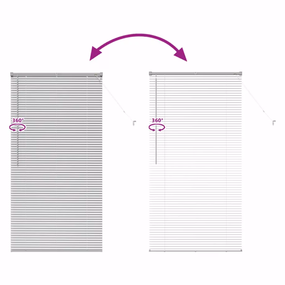 Hõbedane alumiiniumist Veneetsia ruloo 175 x 95 cm – 11