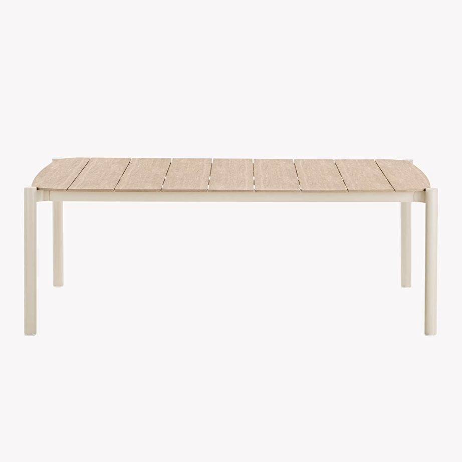 Alumiiniumraamiga kunstpuidust aia söögilaud Abela 100×200 cm – 3