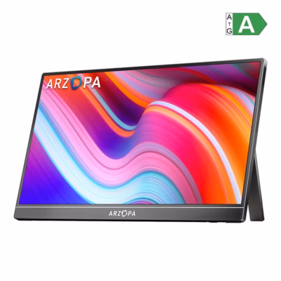 Kaasaskantav Full HD monitor 100% sRGB Arzopa Z1C, 16,1″, 60 Hz, 2x USB-C ja mini HDMI, 366x228x9.3 mm, 780 g, kallutus