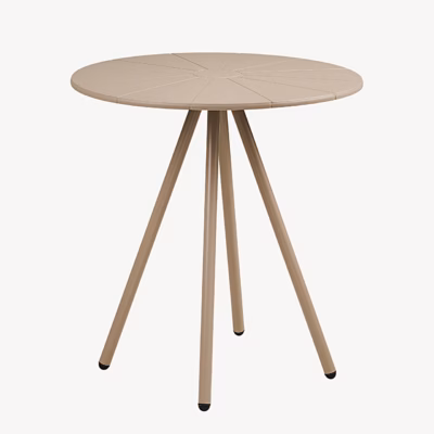 Bistroolaud polüpropüleenist ja terasest, taupe, Ø70 cm Barletta