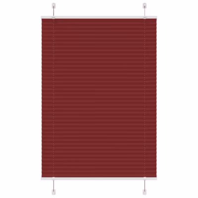 Plisseeritud ruloo privaatsuse ja päikesekaitsega, bordoopunane, 100 x 150 cm