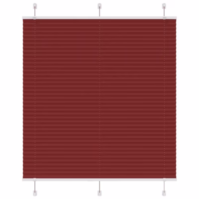 Plisseeritud ruloo privaatsuse tagamiseks, bordoopunane, 115 x 150 cm, 100% polüester