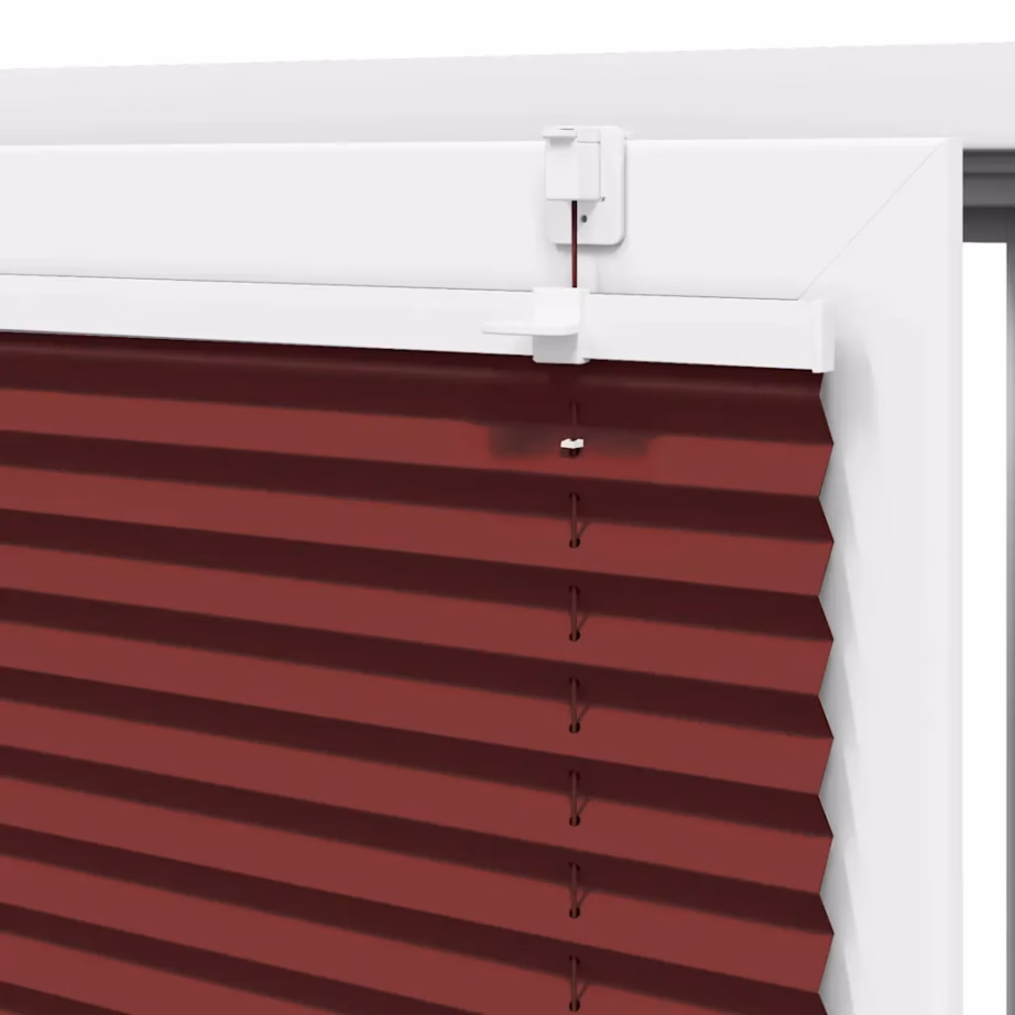 Plisseeritud ruloo, bordoopunane, 120 x 100 cm, paigaldus kruvide või kinnitusklambritega – 9