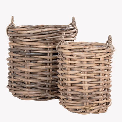 Burton rotangist hoiukorvid, naturaalne, komplekt 2 korvist