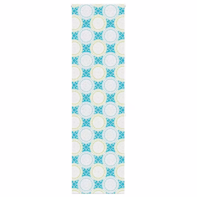 Veekindel duši ruloo ornamentmustriga, sinine, 80 x 240 cm