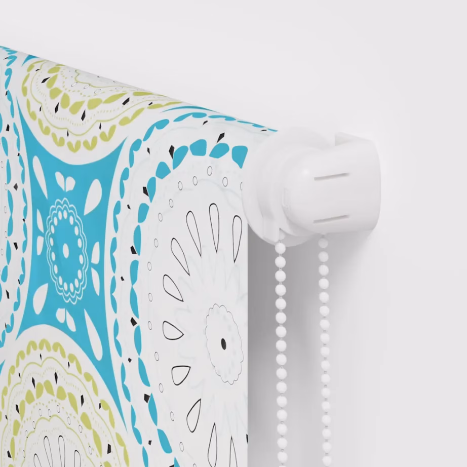 Veekindel duši ruloo ornamentmustriga, sinine, 80 x 240 cm – 9