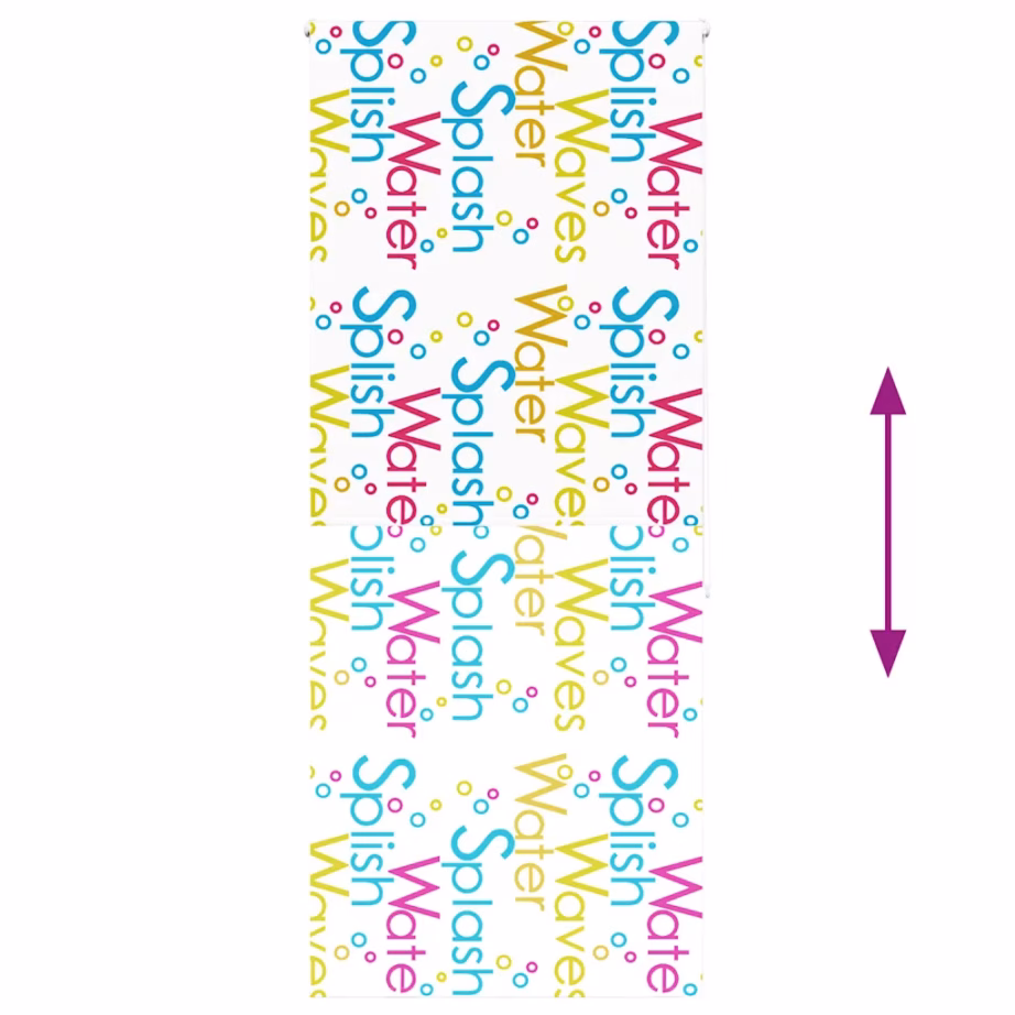 Duširull-ruloo Splash mustriga, veekindel PEVA, 110 x 240 cm – 5